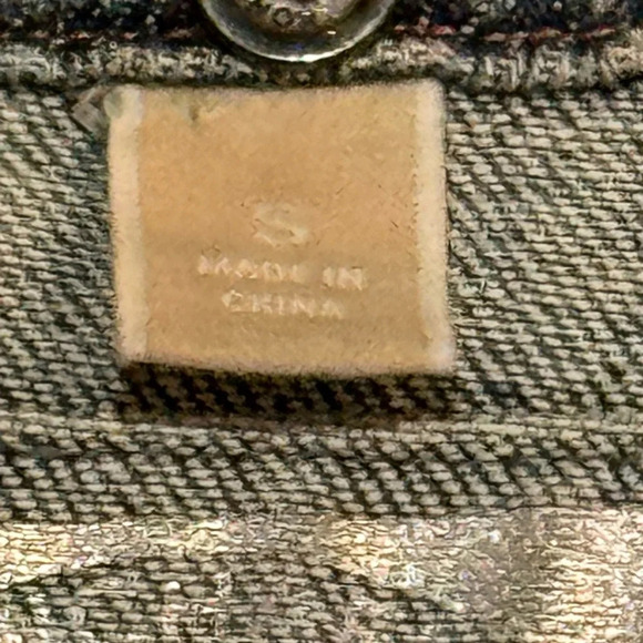 Michael Michael Kors Blue Denim Vest SZ S  Iconic Logo - Picture 8 of 9